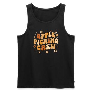 Apple Picking Season Harvest Crew Apple Picking - Men's Premium Organic Tank Top - black - Front - AI Model Male 178 light (178cm)