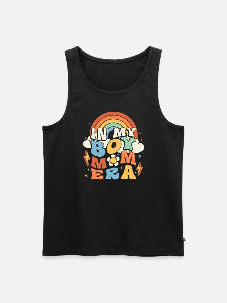 In My Boy Mamma Era Groovy - Canottiera ecologica premium da uomo - nero