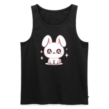 Rabbit Bubble Tea Kawaii - Men's Premium Organic Tank Top - black - Front - AI Model Male 178 light (178cm)