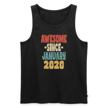 Génial janvier 2020 - Débardeur bio Premium Homme - noir - Devant - Michal (187cm)