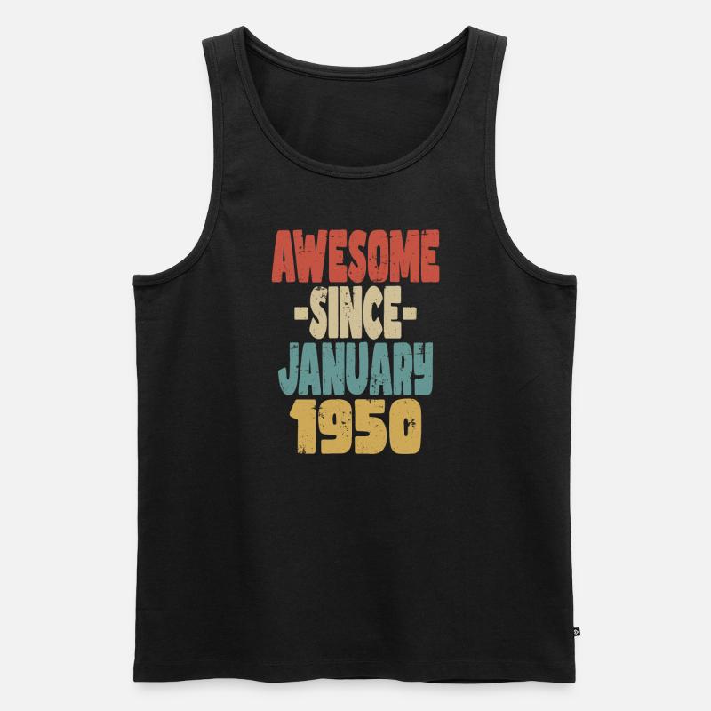 Fantastischer Januar 1950 - Männer Premium Bio Tank Top - Schwarz
