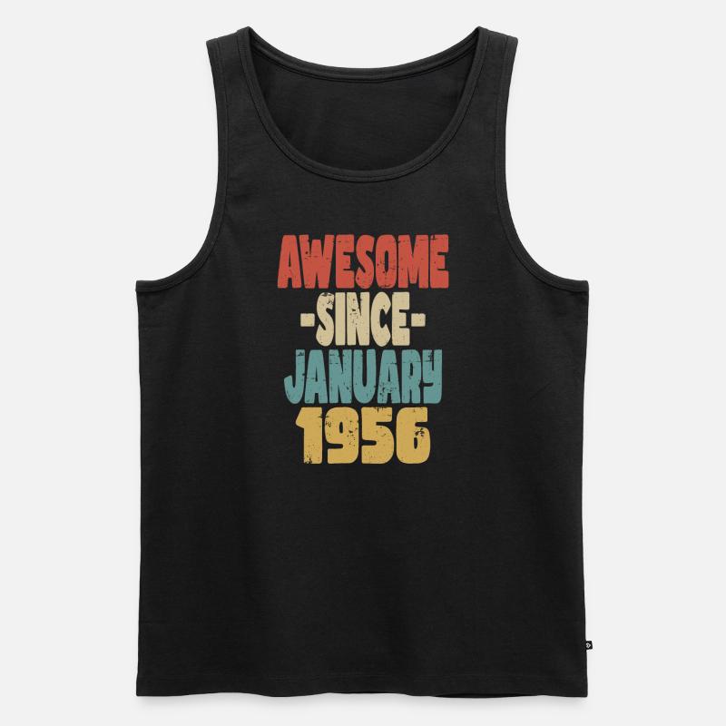 Fantastischer Januar 1956 - Männer Premium Bio Tank Top - Schwarz