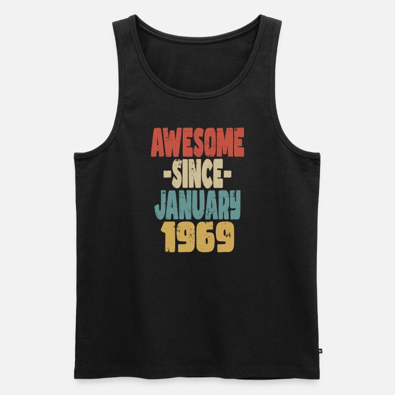 Fantastischer Januar 1969 - Männer Premium Bio Tank Top - Schwarz