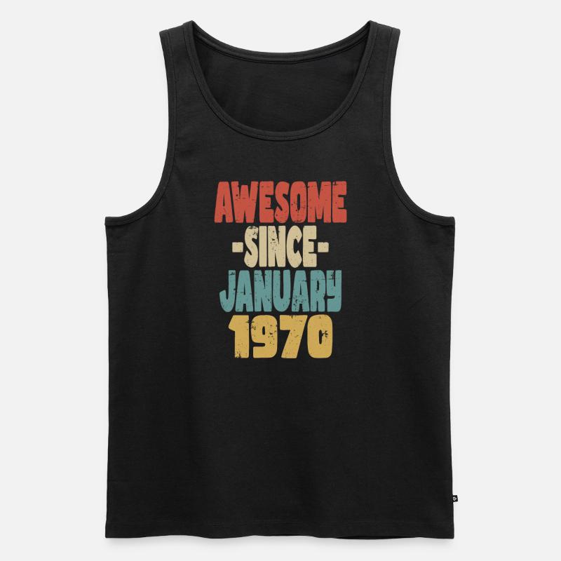 Fantastischer Januar 1970 - Männer Premium Bio Tank Top - Schwarz