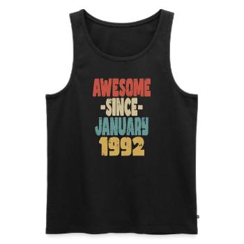 Fantastischer Januar 1992 - Männer Premium Bio Tank Top - Schwarz - Vorne - Michal (187cm)