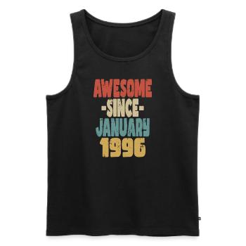Awesome January 1996 - Men's Premium Organic Tank Top - black - Front - Michal (187cm)