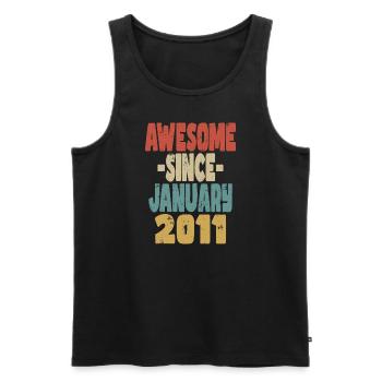 Awesome January 2011 - Men's Premium Organic Tank Top - black - Front - Michal (187cm)