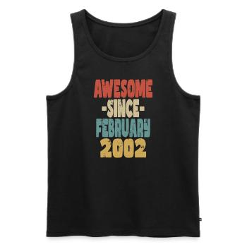 Awesome February 2002 - Men's Premium Organic Tank Top - black - Front - Michal (187cm)
