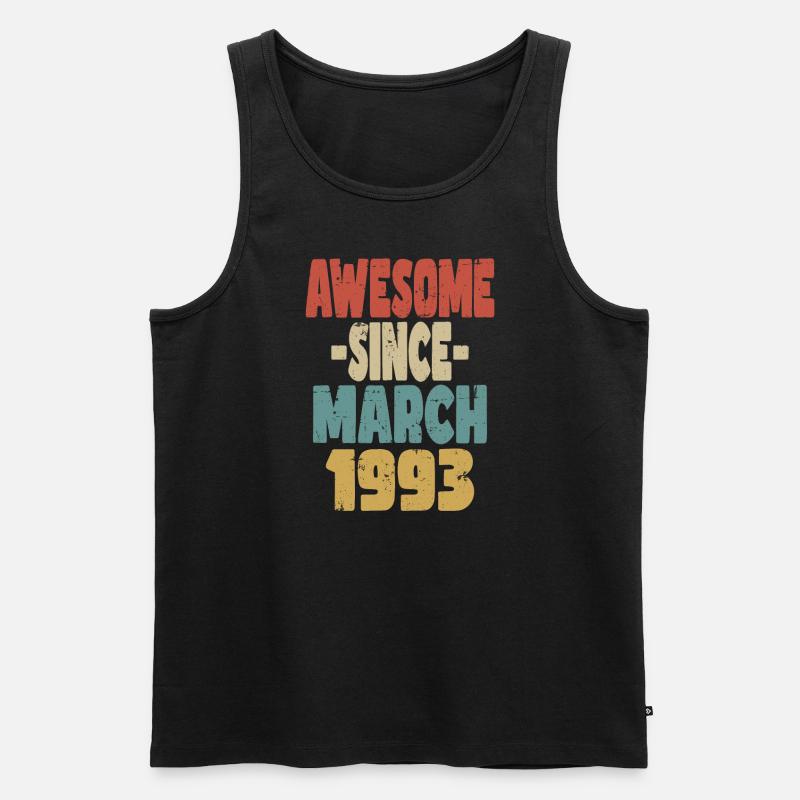 Fantastischer März 1993 - Männer Premium Bio Tank Top - Schwarz