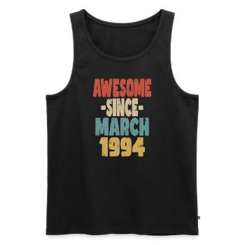 Fantastischer März 1994 - Männer Premium Bio Tank Top - Schwarz - Vorne - Michal (187cm)