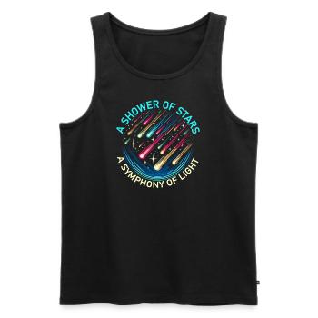 Meteor Shower Astronomy Comet Astronomer Meteor - Men's Premium Organic Tank Top - black - Front - AI Model Male 178 light (178cm)