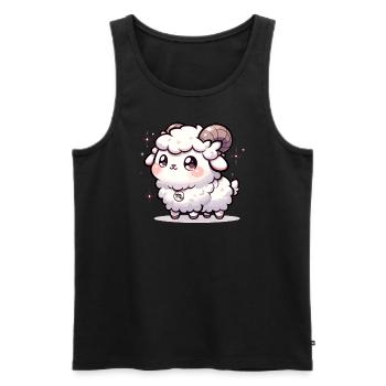 Entzückender Kawaii Steinbock Sternzeichen Geburtstag - Männer Premium Bio Tank Top - Schwarz - Vorne - Michal (187cm)