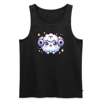 Aries Zodiac Sign Kawaii Character Birthdayd - Men's Premium Organic Tank Top - black - Front - Michal (187cm)