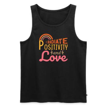 Inspirational Positive Affirmations Design for - Men's Premium Organic Tank Top - black - Front - AI Model Male 178 light (178cm)