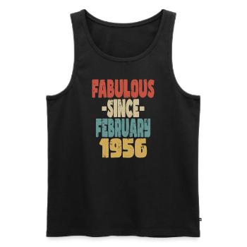 Fabuleux février 1956 - Débardeur bio Premium Homme - noir - Devant - Michal (187cm)