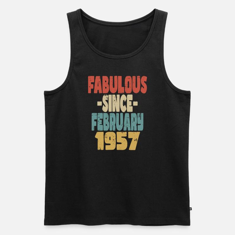 Fabelhafter Februar 1957 - Männer Premium Bio Tank Top - Schwarz