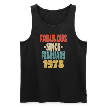 Fabelhafter Februar 1978 - Männer Premium Bio Tank Top - Schwarz - Vorne - Michal (187cm)