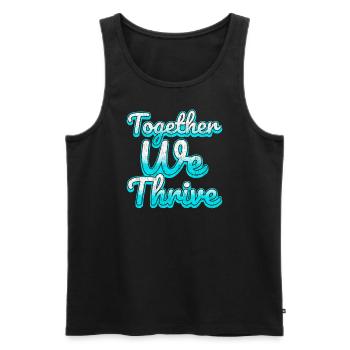 Family Unity Inspiration Zitat Gemeinsam gedeihen wir - Männer Premium Bio Tank Top - Schwarz - Vorne - AI Model Male 178 light (178cm)