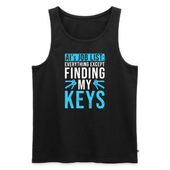 Artificial Intelligence Ai Lovers - Men's Premium Organic Tank Top - black - Front - Michal (187cm)