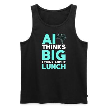 Artificial Intelligence Ai Lovers - Men's Premium Organic Tank Top - black - Front - Michal (187cm)