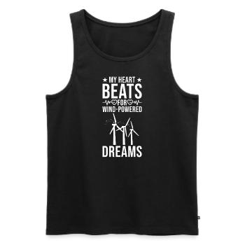 Wind Turbine Technician Windmill - Men's Premium Organic Tank Top - black - Front - Michal (187cm)