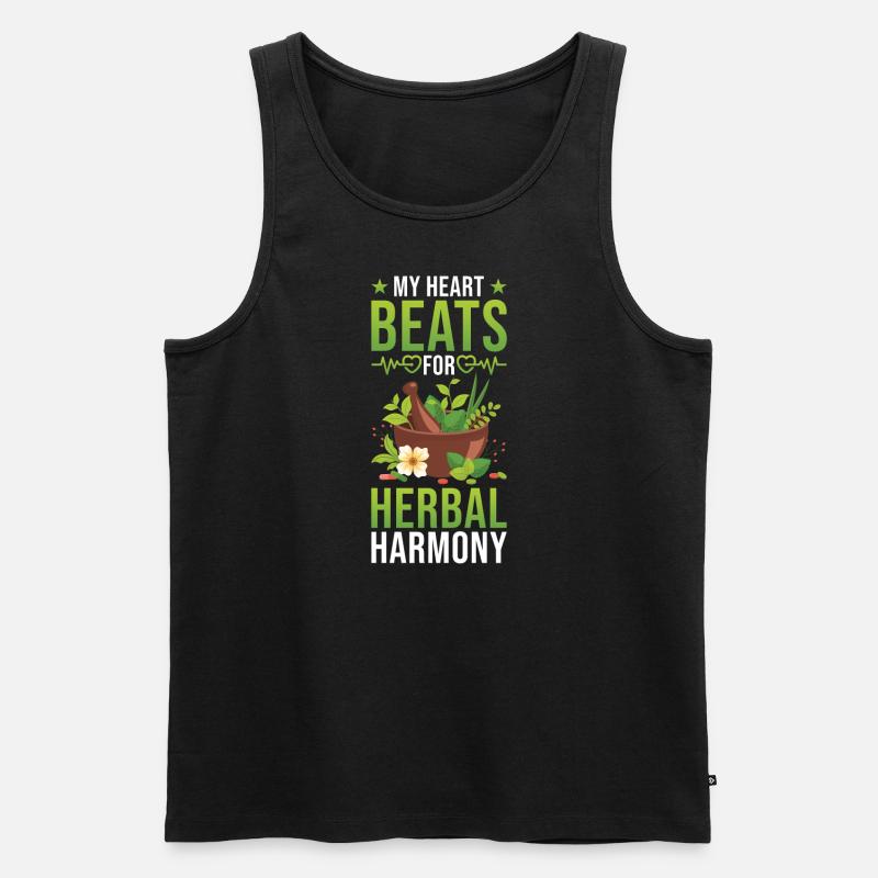 Kräuterkräuter - Männer Premium Bio Tank Top - Schwarz