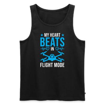 Drone Pilot Design Flight Mode - Men's Premium Organic Tank Top - black - Front - Michal (187cm)
