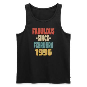 Fabuleux Février 1996 - Débardeur bio Premium Homme - noir - Devant - Michal (187cm)