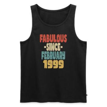 Fabuleux Février 1999 - Débardeur bio Premium Homme - noir - Devant - Michal (187cm)