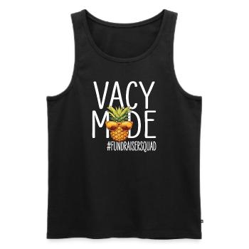 Spendenaktion Urlaub Vacy Mode Fundraisersquad - Männer Premium Bio Tank Top - Schwarz - Vorne - AI Model Male 178 light (178cm)