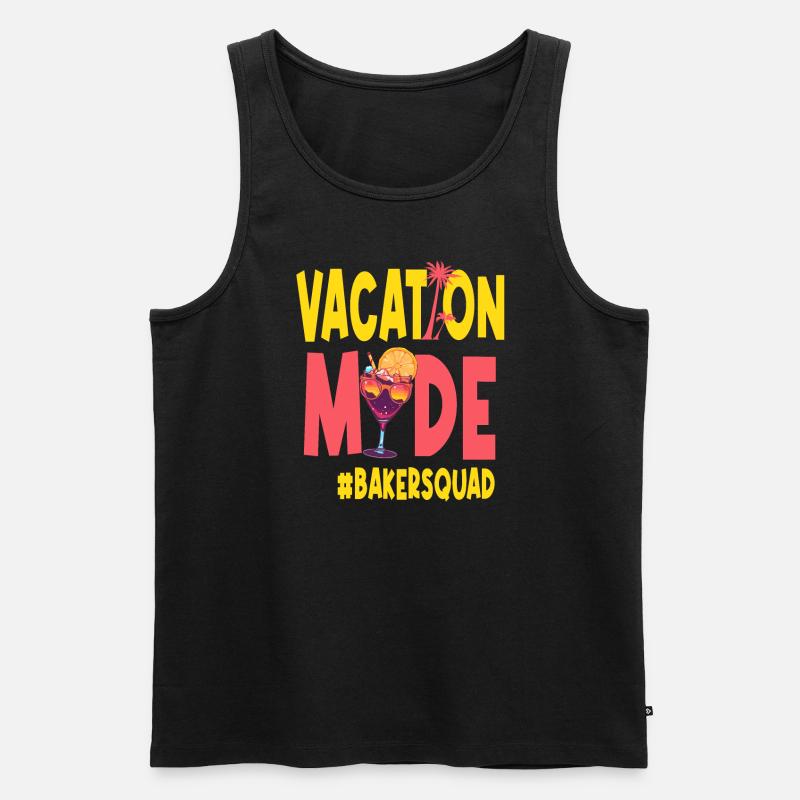 Baker Vacances Vacy Mode Bakersquad - Débardeur bio Premium Homme - noir