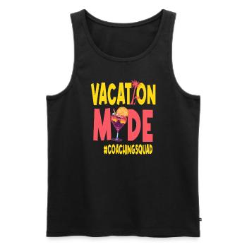 Coaching Vacances Vacy Mode Coachingsquad - Débardeur bio Premium Homme - noir - Devant - Michal (187cm)