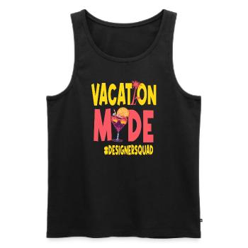 Designer-Urlaubs-Vacy-Modus Designersquad - Männer Premium Bio Tank Top - Schwarz - Vorne - Michal (187cm)