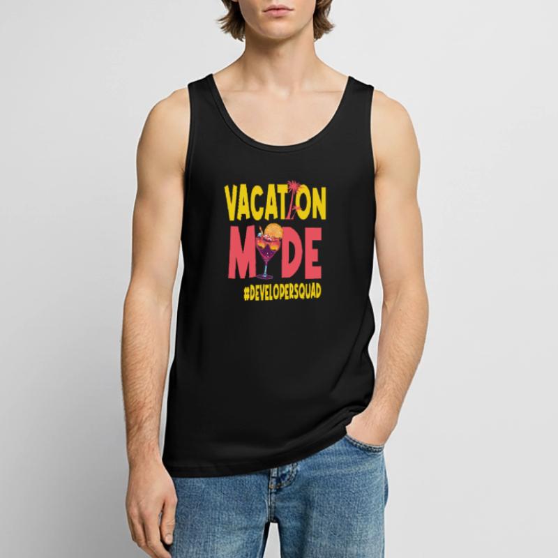 Developer Vacation Vacy Mode Developersquad Men's Premium Organic Tank Top