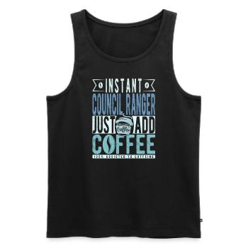 Instant Council Ranger Just Add Coffee - Men's Premium Organic Tank Top - black - Front - Michal (187cm)