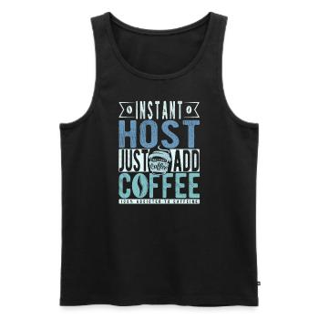 Hôte instantané Il suffit d’ajouter du café - Débardeur bio Premium Homme - noir - Devant - Michal (187cm)