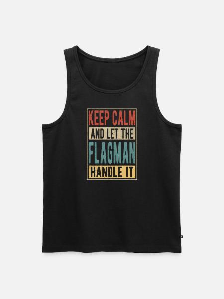 Cadeau rétro Flagman - Débardeur bio Premium Homme - noir