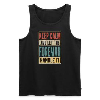 Vorarbeiter Retro-Geschenk - Männer Premium Bio Tank Top - Schwarz - Vorne - AI Model Male 178 light (178cm)