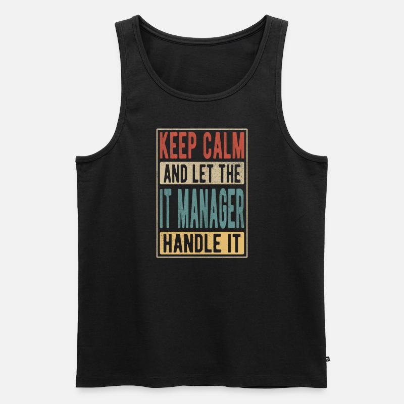 IT-Manager Retro-Geschenk - Männer Premium Bio Tank Top - Schwarz