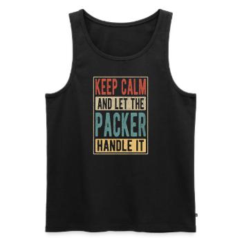 Packer Retro Geschenk - Männer Premium Bio Tank Top - Schwarz - Vorne - AI Model Male 178 light (178cm)