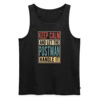 Postbote Retro Geschenk - Männer Premium Bio Tank Top - Schwarz - Vorne - Michal (187cm)