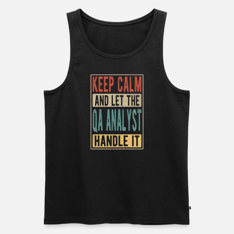 Qa Analyst Retro Geschenk - Männer Premium Bio Tank Top - Schwarz