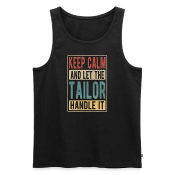 Tailor Retro Gift - Men's Premium Organic Tank Top - black - Front - AI Model Male 178 light (178cm)