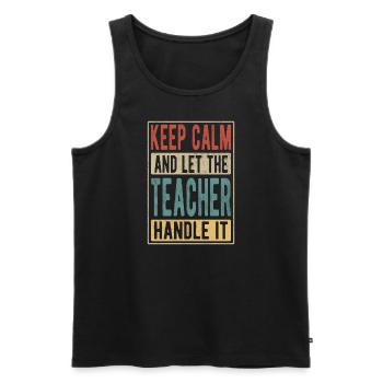 Lehrer Retro Geschenk - Männer Premium Bio Tank Top - Schwarz - Vorne - AI Model Male 178 light (178cm)