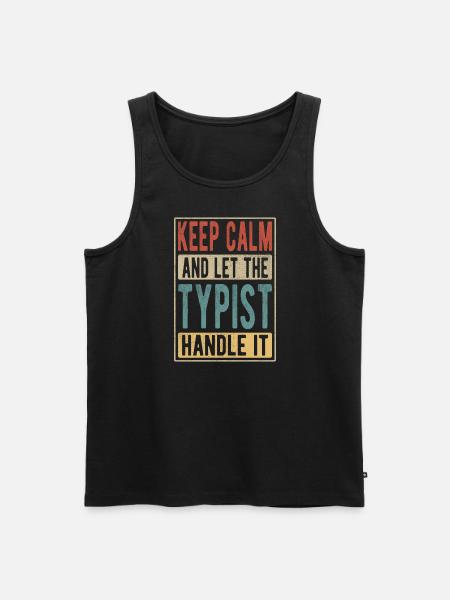 Typist Retro Gift - Men's Premium Organic Tank Top - black