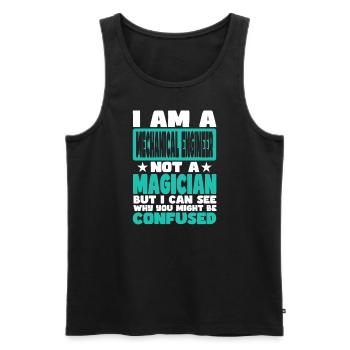 Mechanical Engineer - Men's Premium Organic Tank Top - black - Front - Michal (187cm)