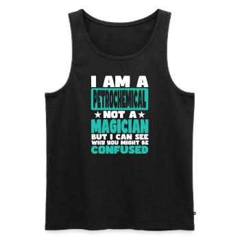Petrochemical - Men's Premium Organic Tank Top - black - Front - Michal (187cm)