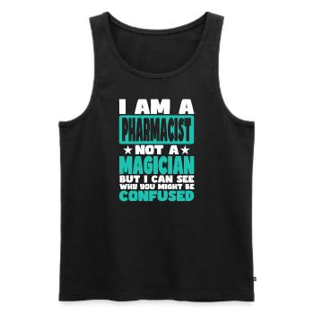 Pharmacist - Men's Premium Organic Tank Top - black - Front - AI Model Male 178 light (178cm)