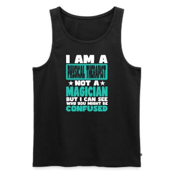 Physiotherapeut - Männer Premium Bio Tank Top - Schwarz - Vorne - AI Model Male 178 light (178cm)