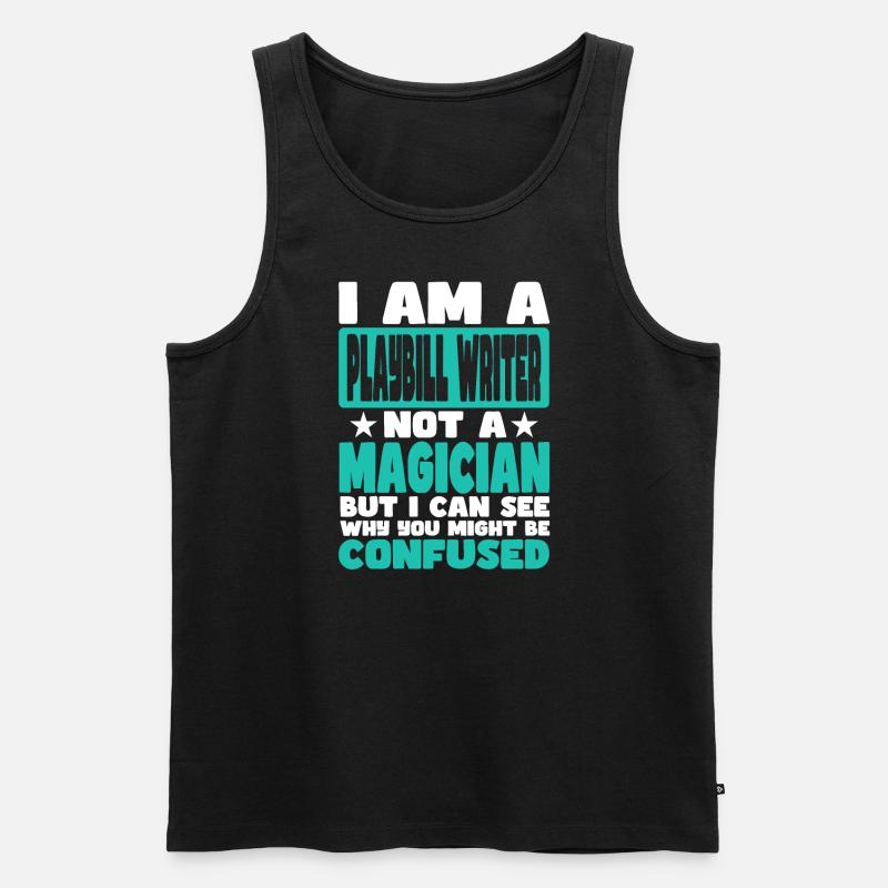 Playbill-Autor - Männer Premium Bio Tank Top - Schwarz